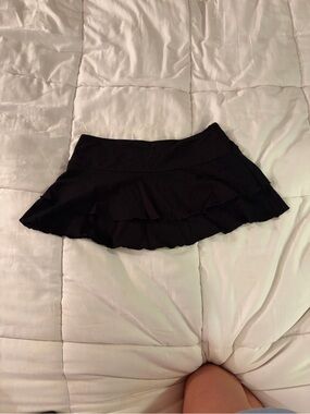 Black micro skirt